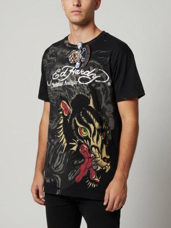 Ed Hardy Other - Ed Hardy Mi Vida Loca T Shirt Vintage Y2K Tattoo Graphic Black Deadstock Men S
